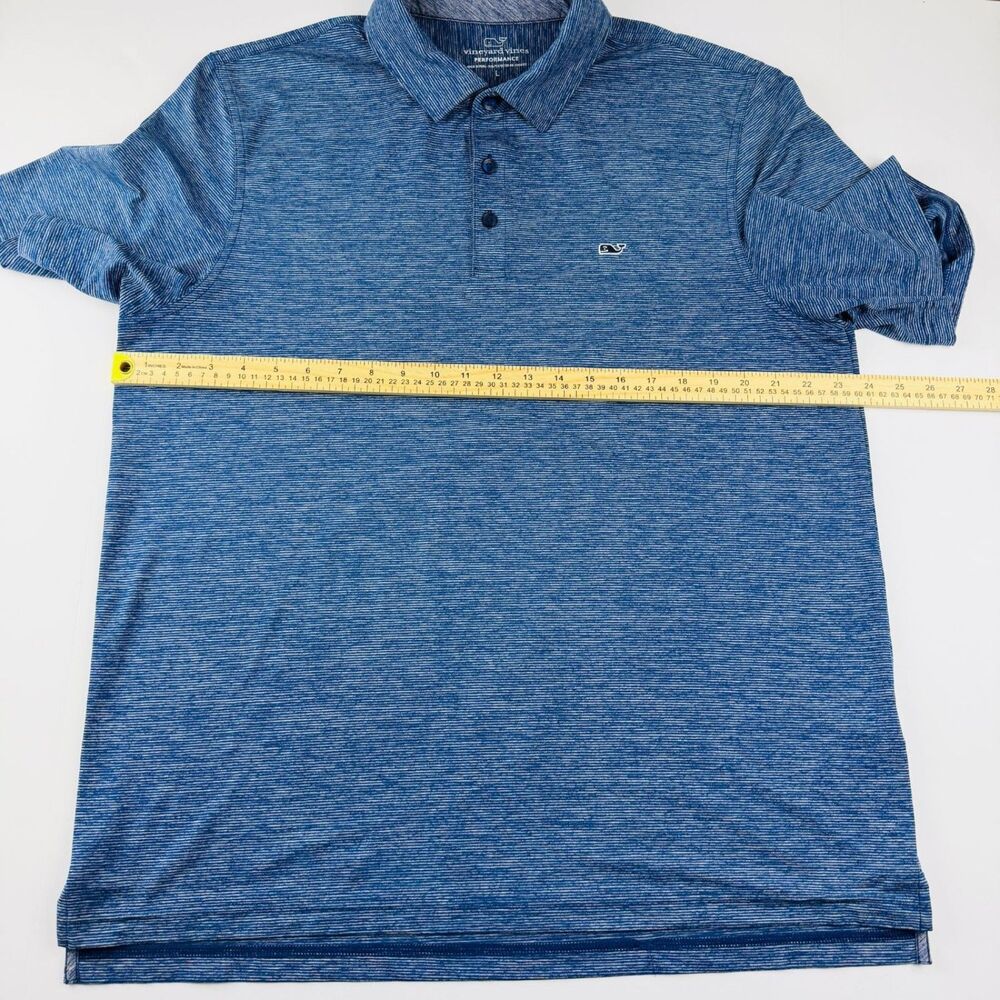 Vineyard Vines Blue Stripe Polo Shirt Mens Large - Picture 9 of 11
